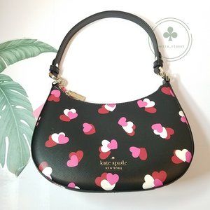 NWT Kate Spade Staci Valentine Flutter Hearts Printed Crossbody Shoulder Bag